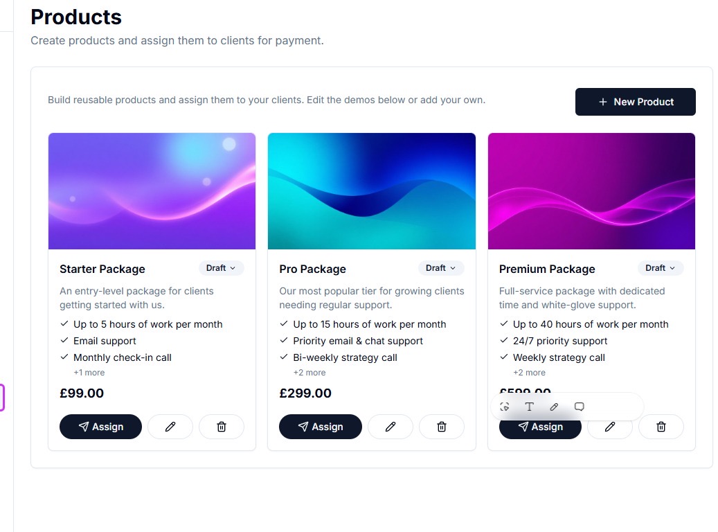FINEST Planner product packages